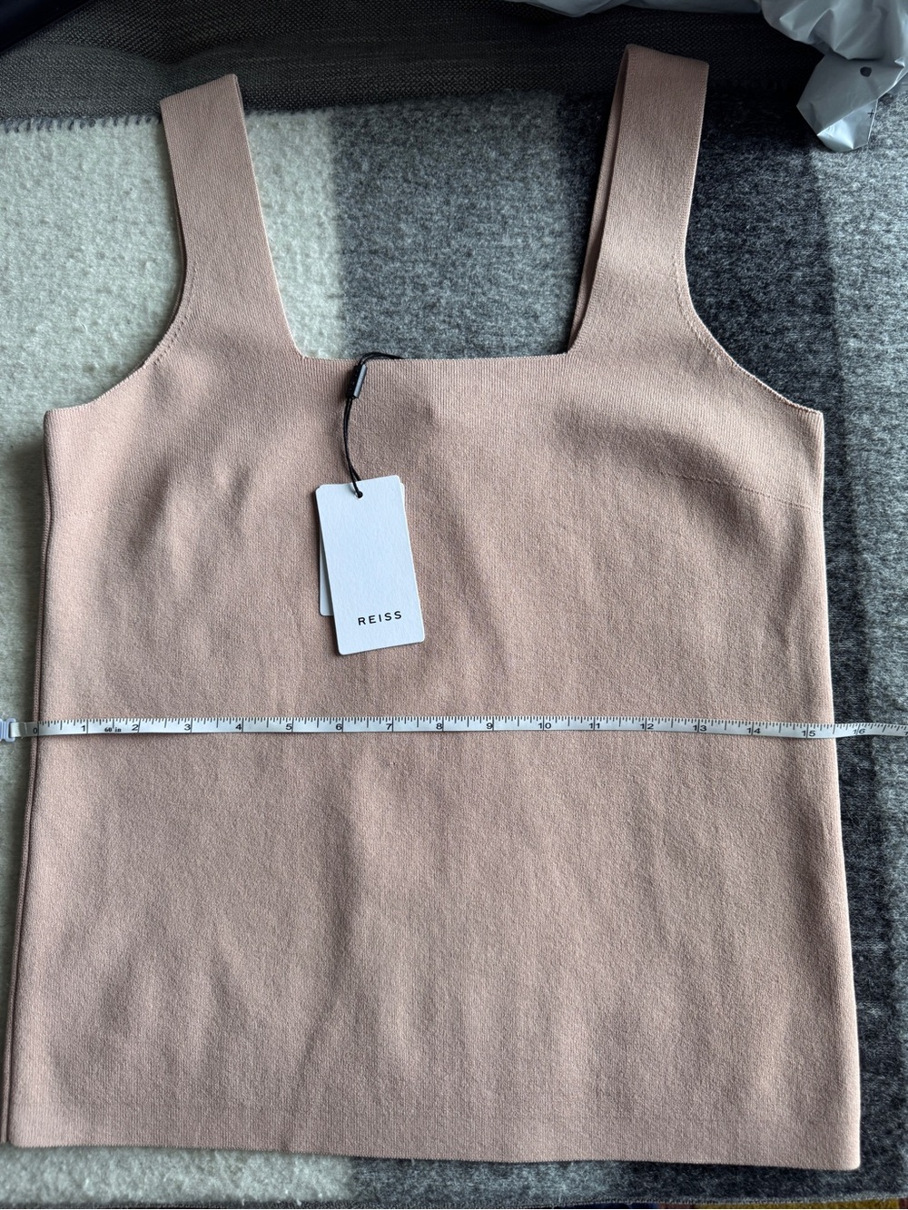 Reiss Devon Square Neck Top Pink NWT - Picture 10 of 12